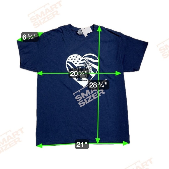 NEW Adult Navy Equestrian Horse Lover American T-Shirt Unisex Large - Picture 4 of 5
